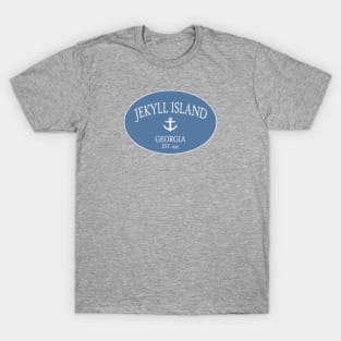 Jekyll Island Georgia Sea Islands Anchor Coastal Blue T-Shirt